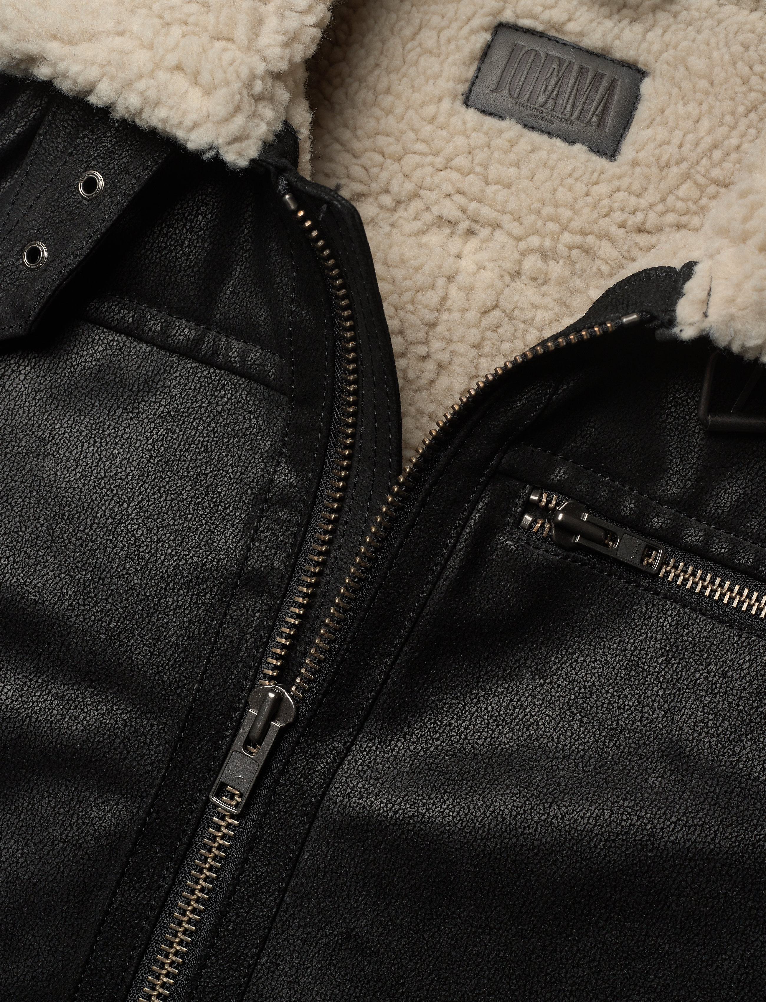 Jofama - Axel Classic Pile Suede Jacket - kevadjoped - black - 5