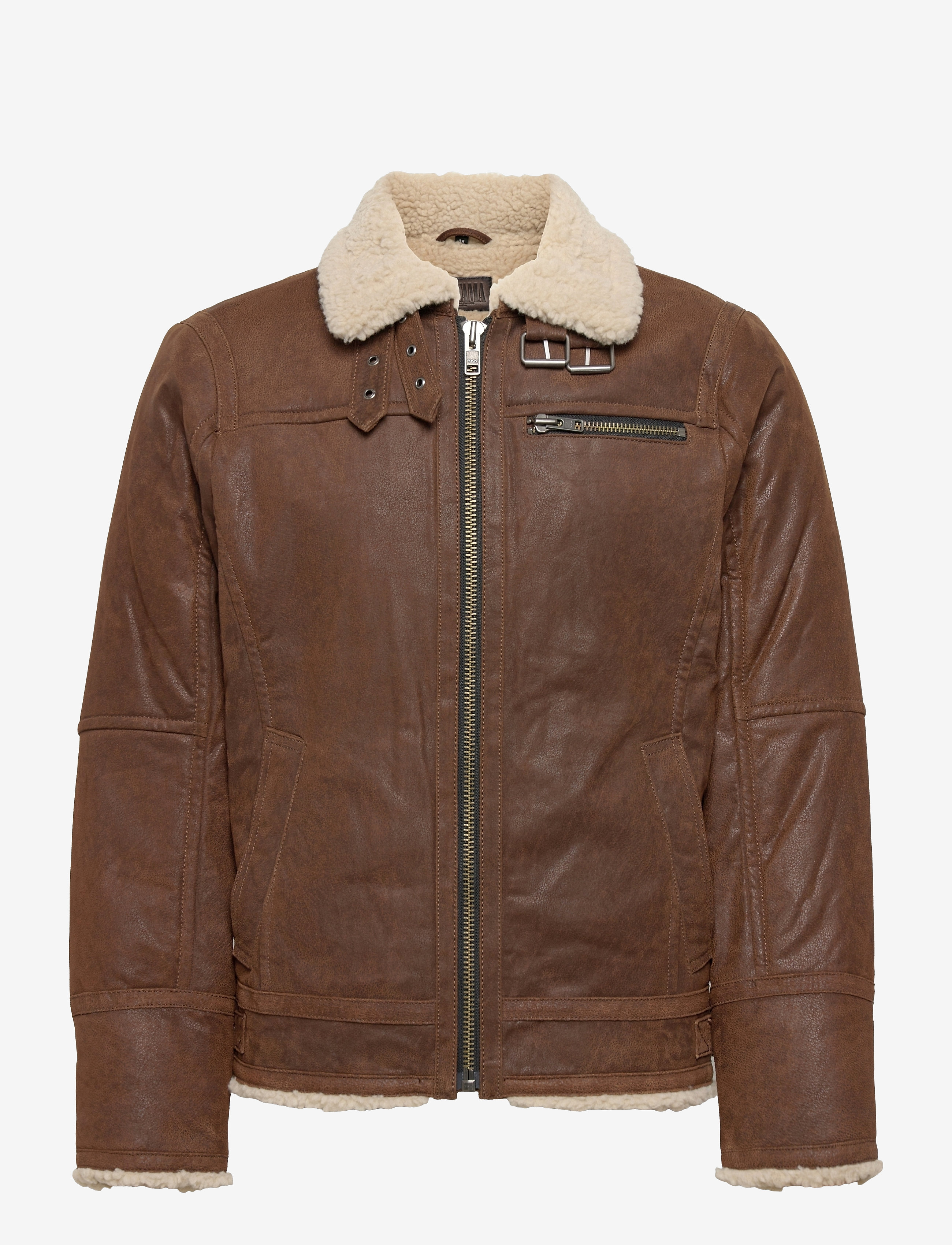 JOFAMA Axel Klassisch Pile Wildleder Jacke Braun - 48 - Herren