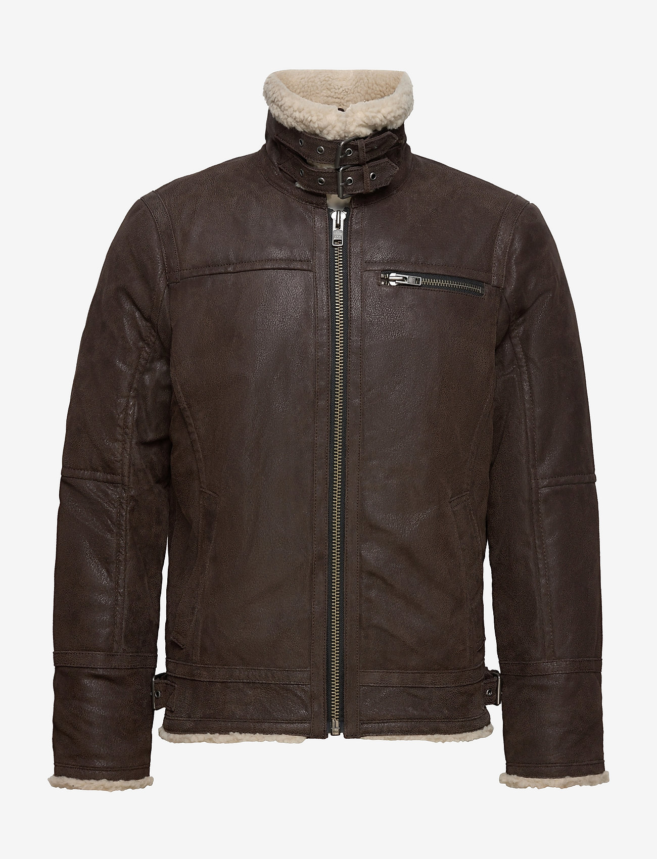 Jofama - Axel Classic Pile Suede Jacket - efterårsjakker - coffee - 0