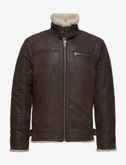 Axel Classic Pile Suede Jacket - COFFEE