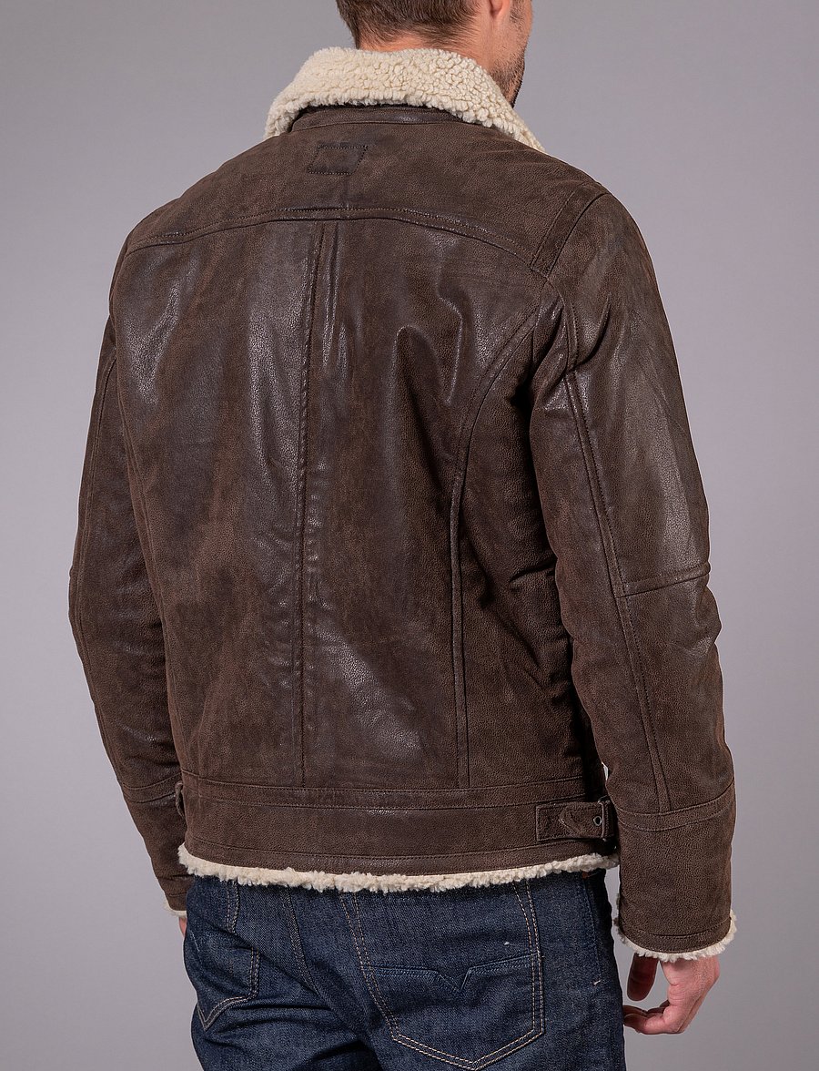 Jofama - Axel Classic Pile Suede Jacket - frühlingsjacken - coffee - 4