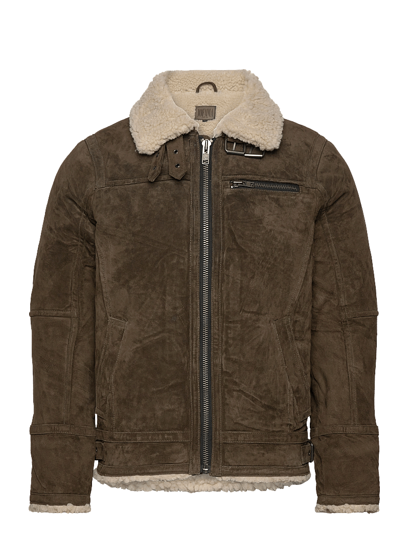 Jofama - Axel Classic Pile Suede Jacket - sügisjakid - olive - 1
