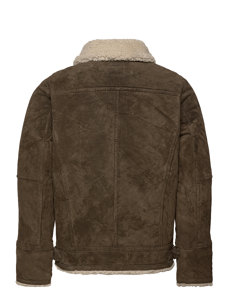 Jofama - Axel Classic Pile Suede Jacket - sügisjakid - olive - 2