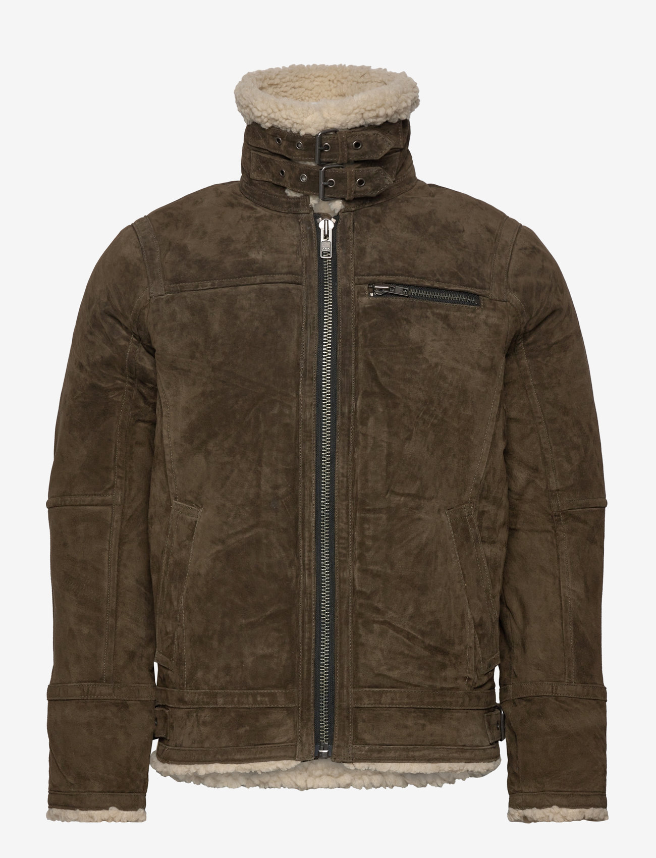 Jofama - Axel Classic Pile Suede Jacket - sügisjakid - olive - 3