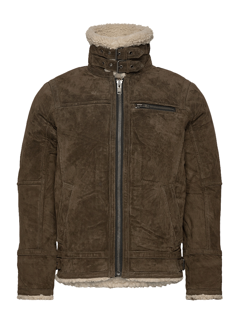 Jofama - Axel Classic Pile Suede Jacket - sügisjakid - olive - 3