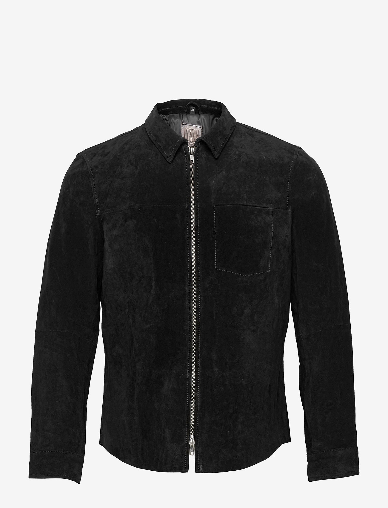 Jofama - Clark Zipped Suede Shirt Jacke - forårsjakker - black - 0
