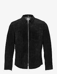Jofama - Clark Zipped Suede Shirt Jacke - forårsjakker - black - 0