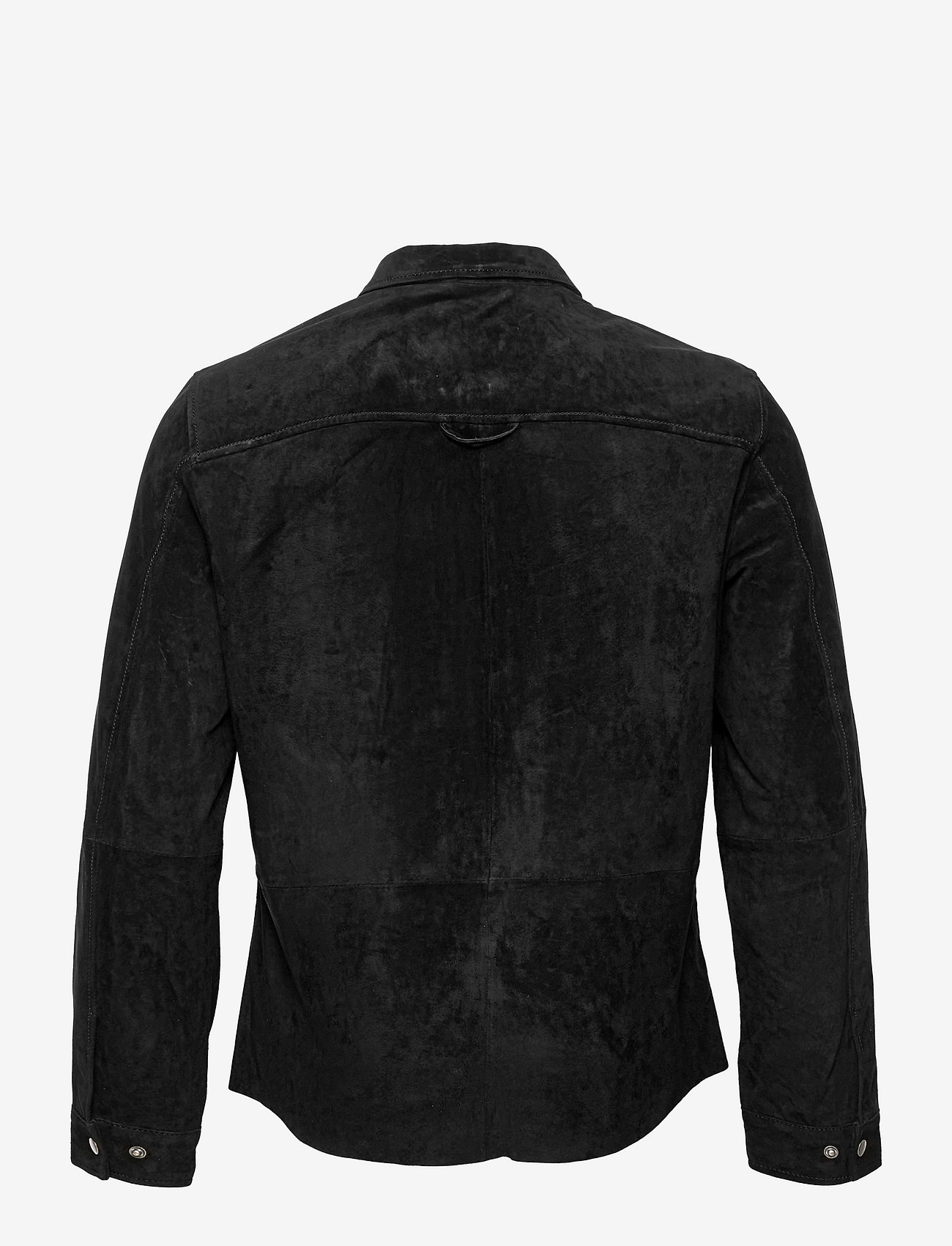 Jofama - Clark Zipped Suede Shirt Jacke - frühlingsjacken - black - 1