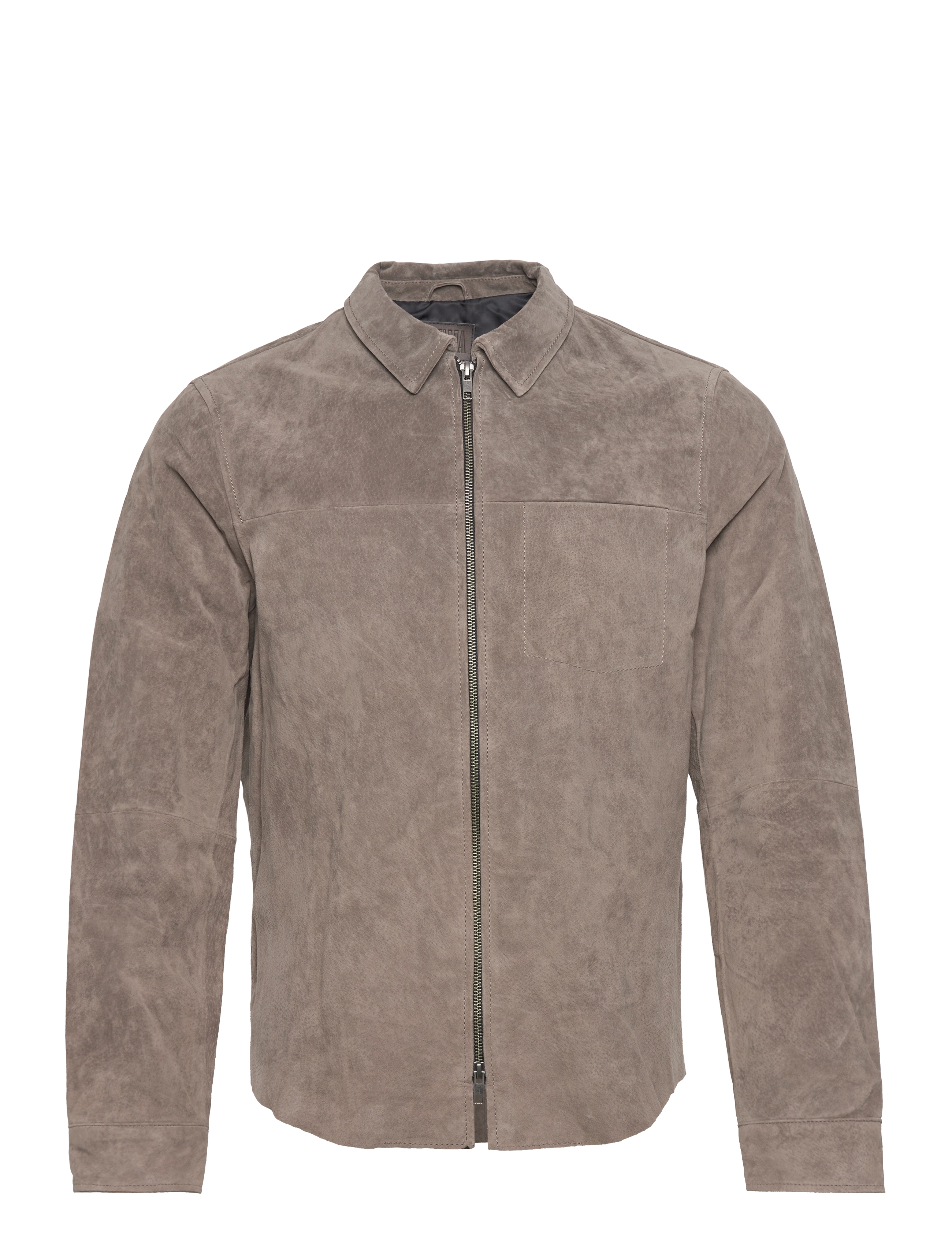 Jofama Clark Zipped Suede Shirt Jacke - Jacken - KHAKI / brown