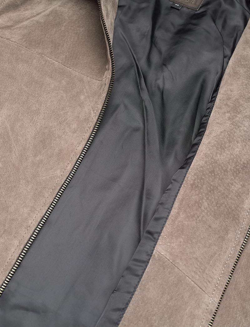 Jofama - Clark Zipped Suede Shirt Jacke - höstjackor - khaki - 4