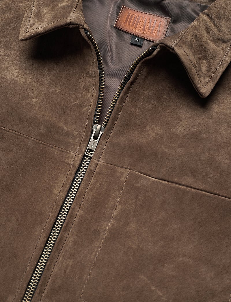 Jofama - Clark Zipped Suede Shirt Jacke - høstjakker - tobacco - 2