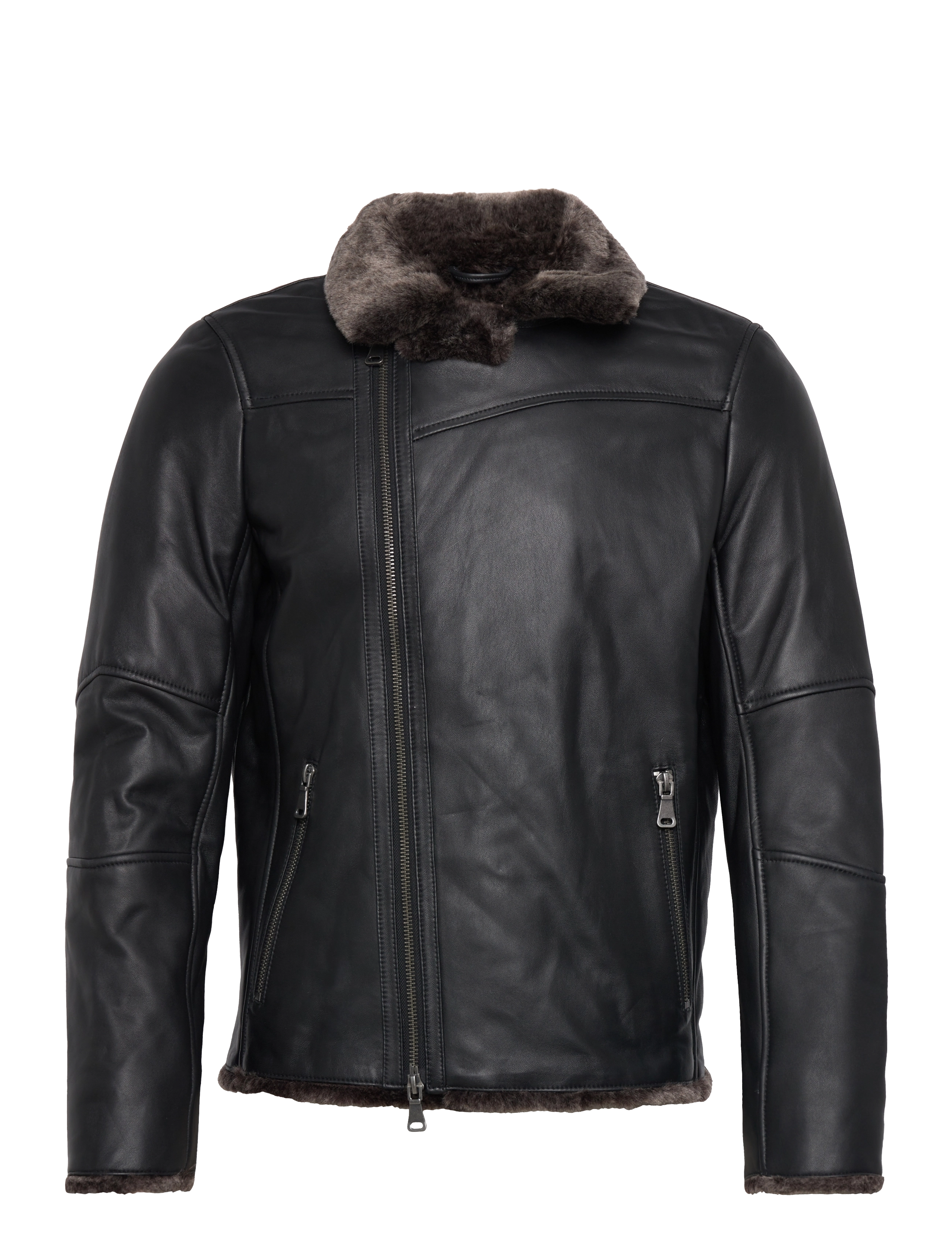 Jofama - Hudson Pile Leather Biker - black - 2