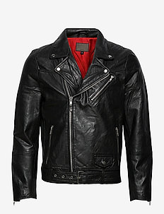 Brice Belted Leather Jacket, Jofama
