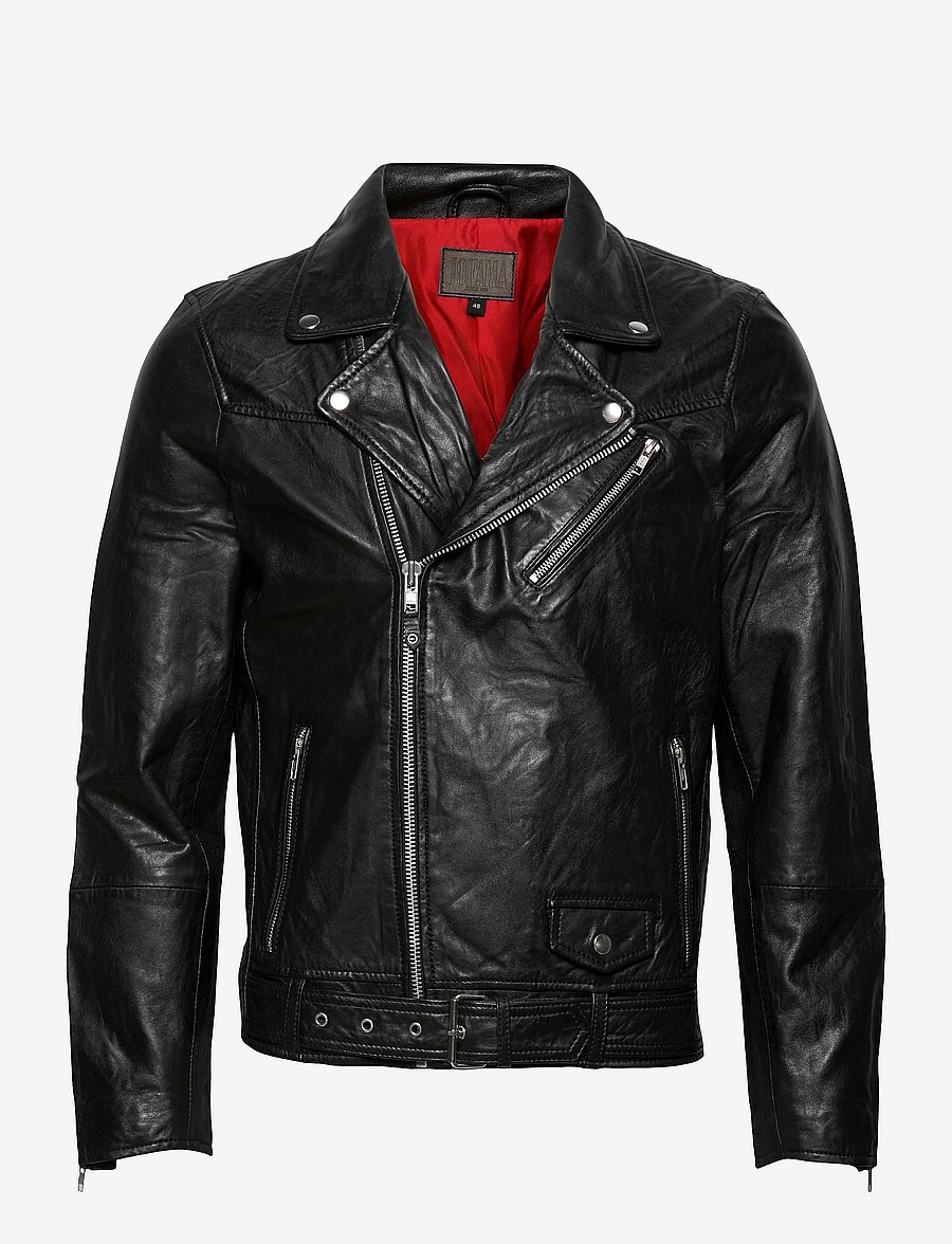 Jofama - Brice Belted Leather Jacket - black - 1