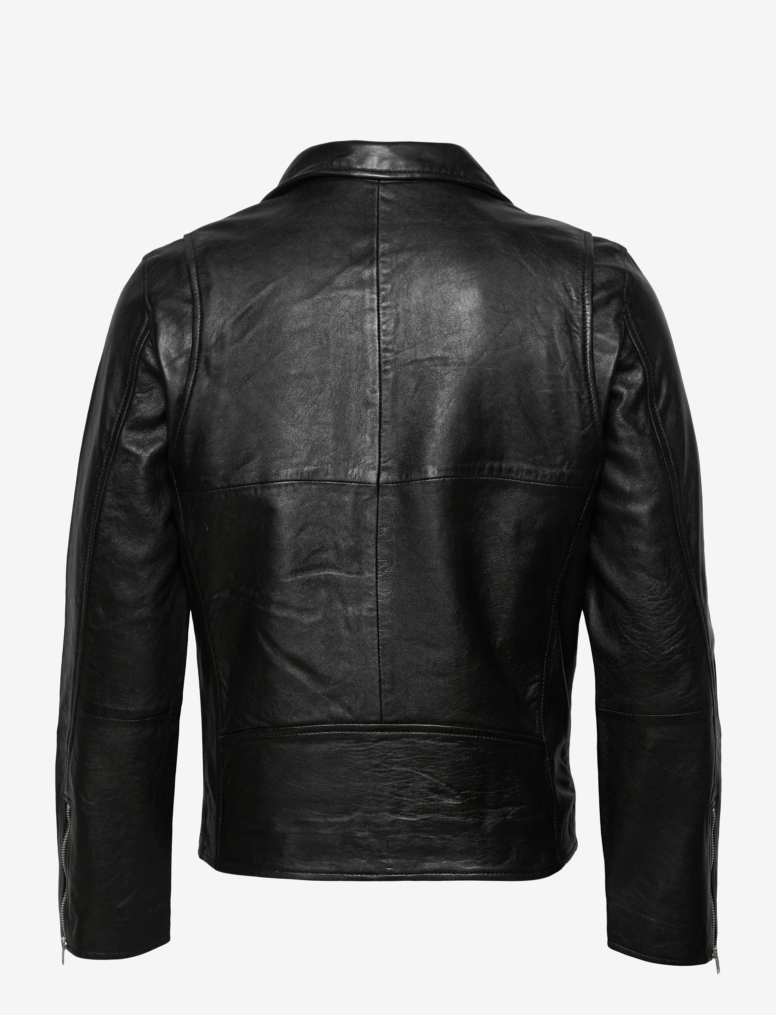 Jofama - Brice Belted Leather Jacket - black - 2