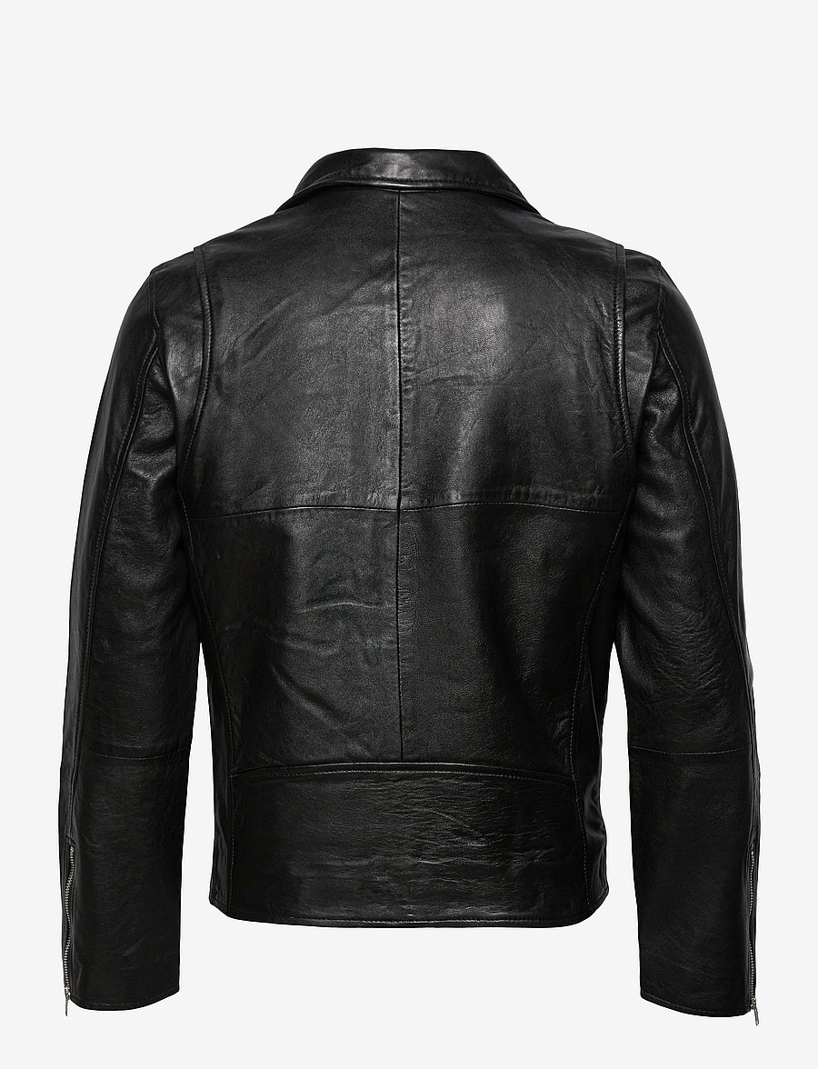 Jofama - Brice Belted Leather Jacket - black - 2