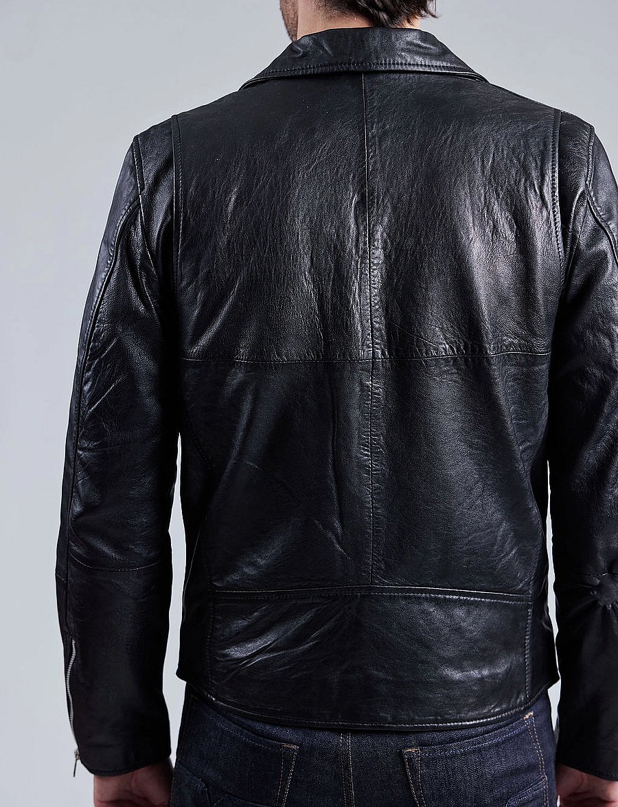 Jofama - Brice Belted Leather Jacket - black - 5