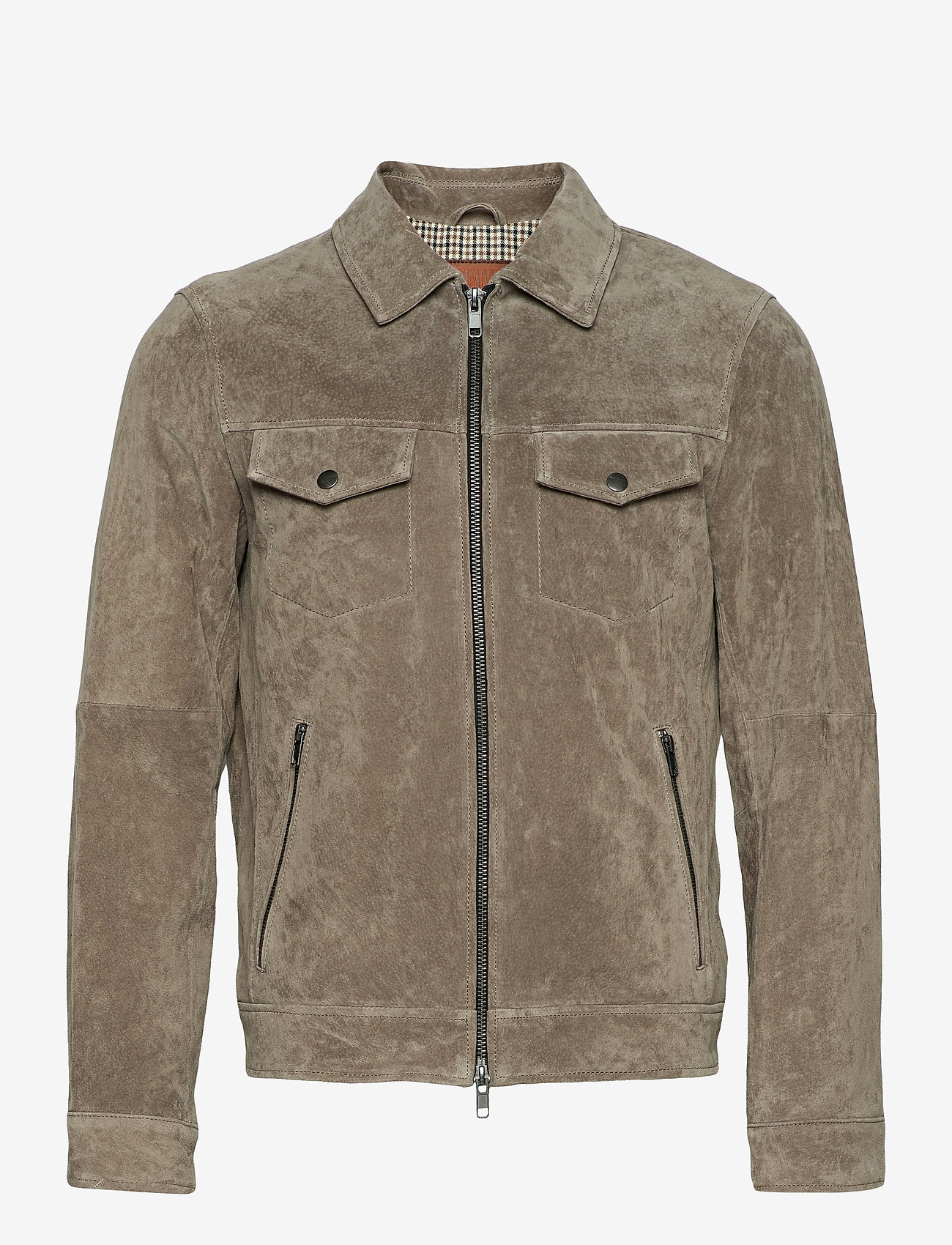 Jofama - Ben Suede Shirt Jacket - herbstjacken - khaki - 1