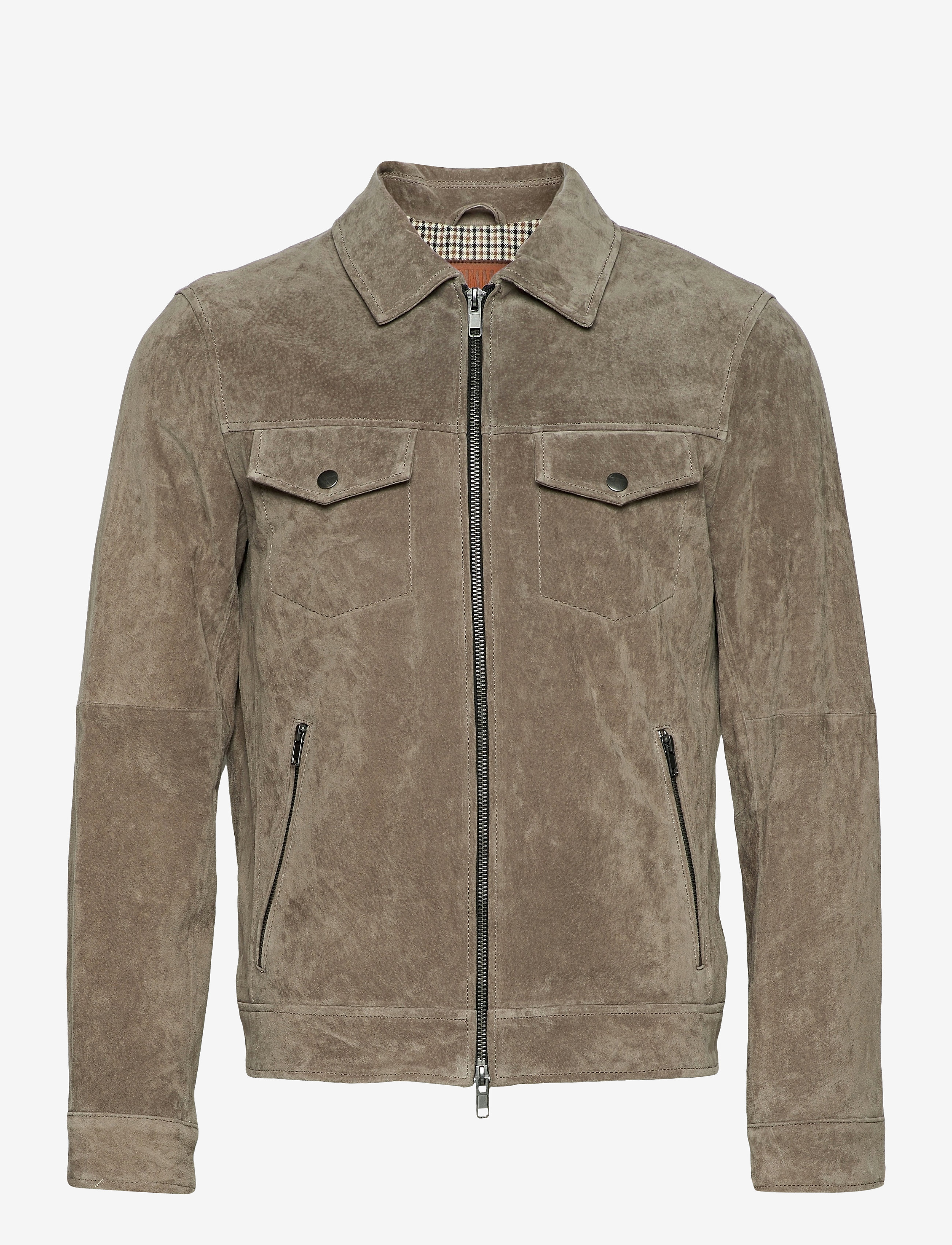 Ben Suede Shirt Jacket - KHAKI