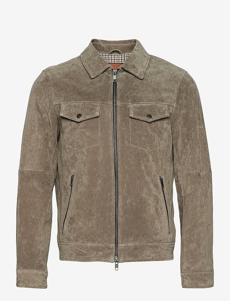Jofama - Ben Suede Shirt Jacket - herbstjacken - khaki - 1