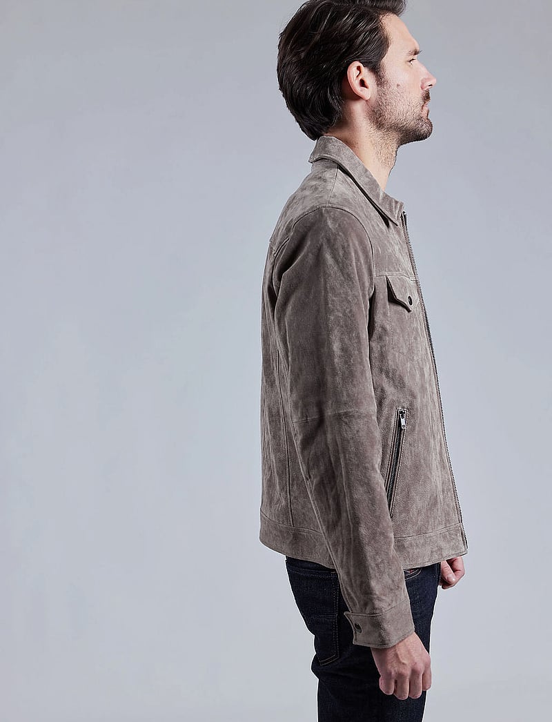 Jofama - Ben Suede Shirt Jacket - herbstjacken - khaki - 3
