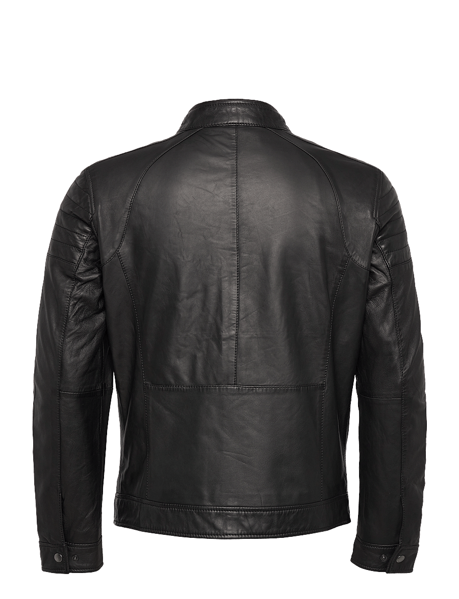 Jofama - Costner Zipped Leather Jacket - black - 2