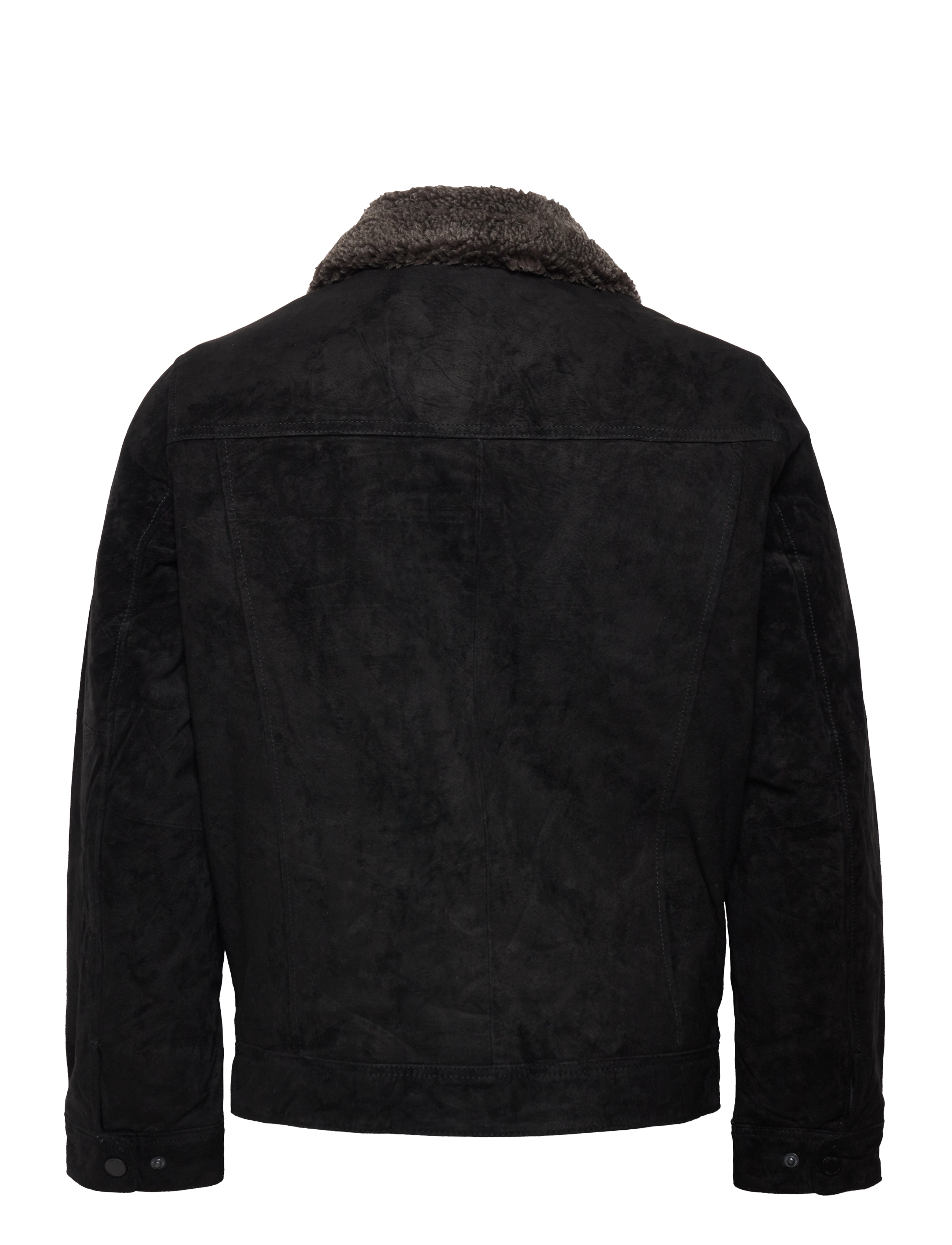 Jofama - Sam Shearling Jean Jacket - overtøj - black - 1