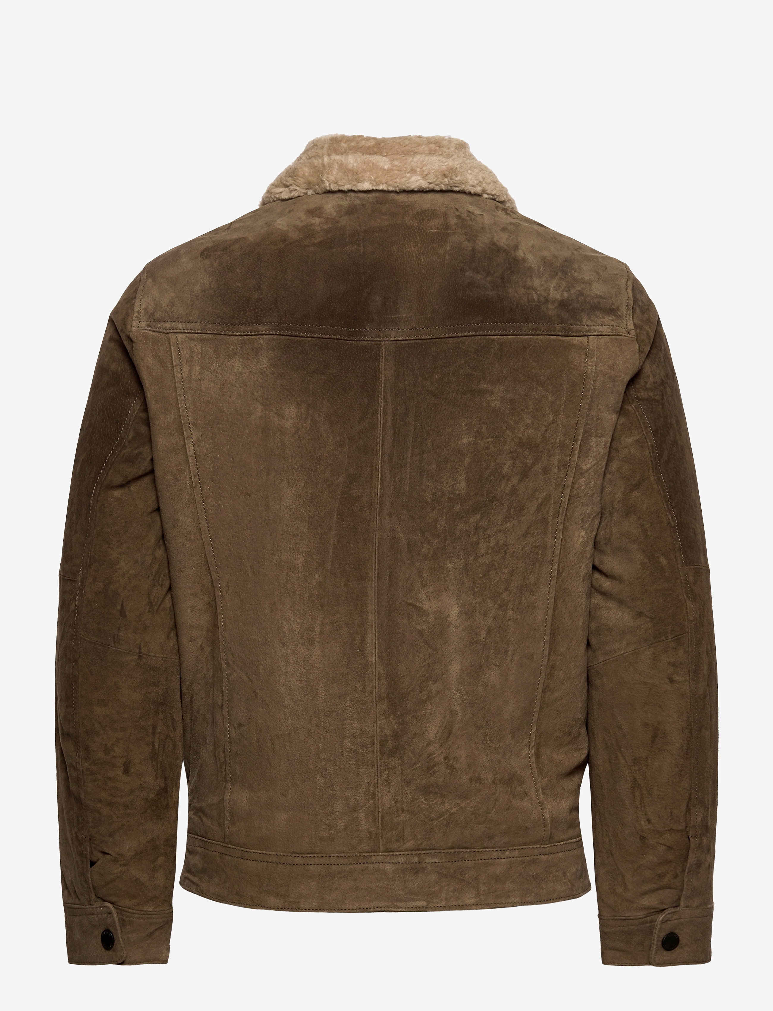 Jofama - Sam Shearling Jean Jacket - fall jackets - olive - 1