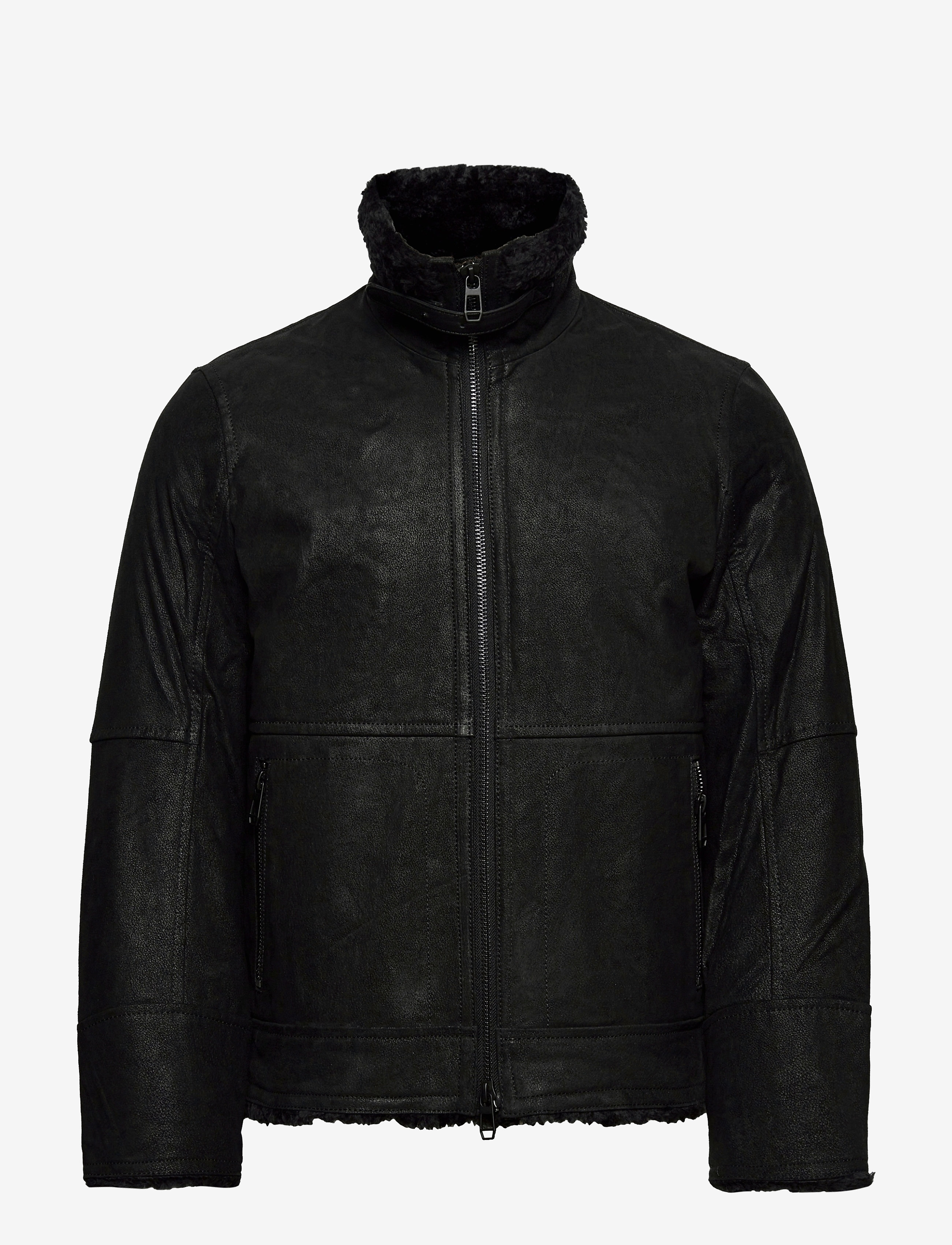 Jofama Fred Aviator Jacket, 50, Jackets, Schwarz - Leather, Männerswear