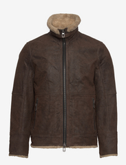 Fred Aviator Jacket - COFFEE