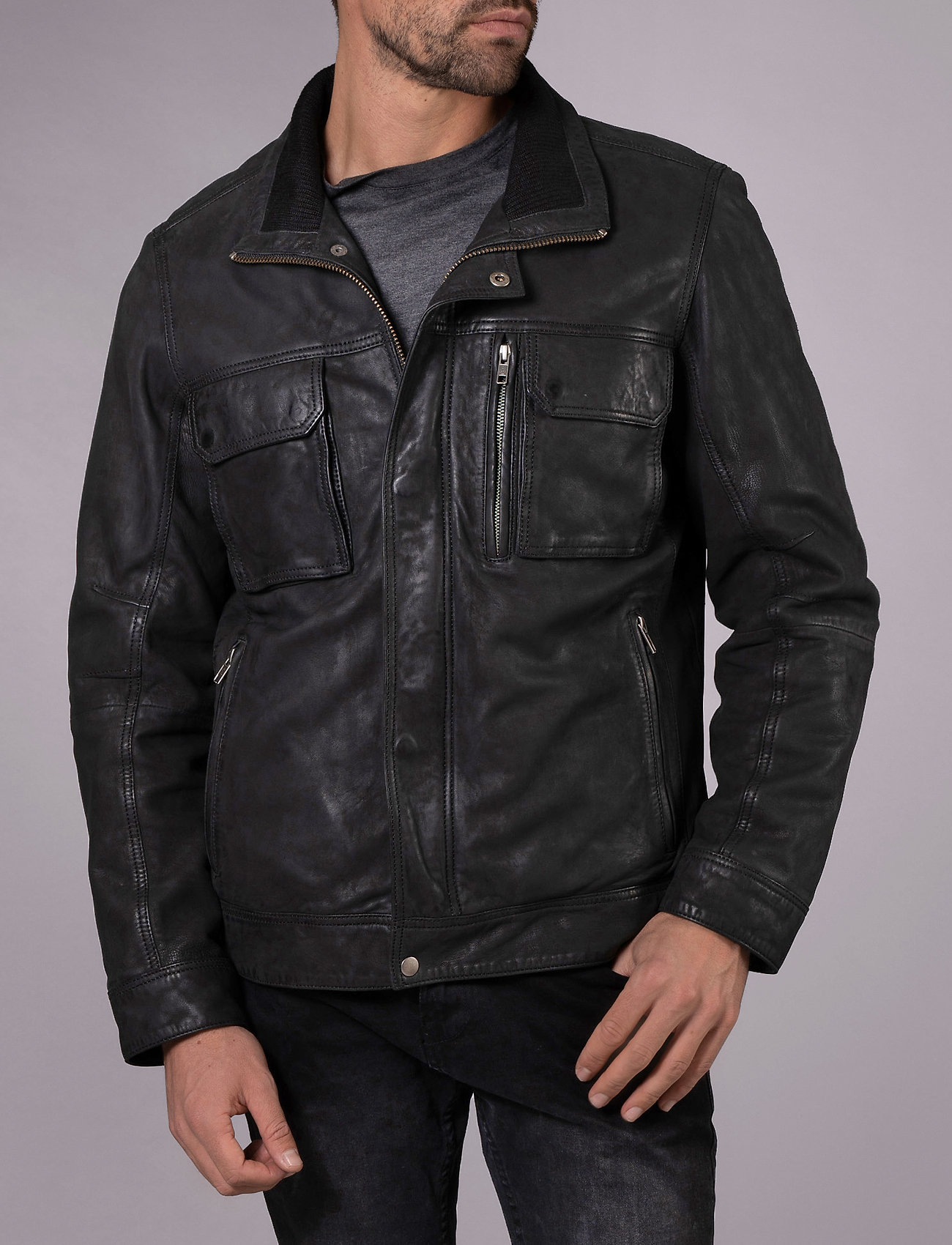 Jofama - Key Nubuck Flight Jacket - black - 3