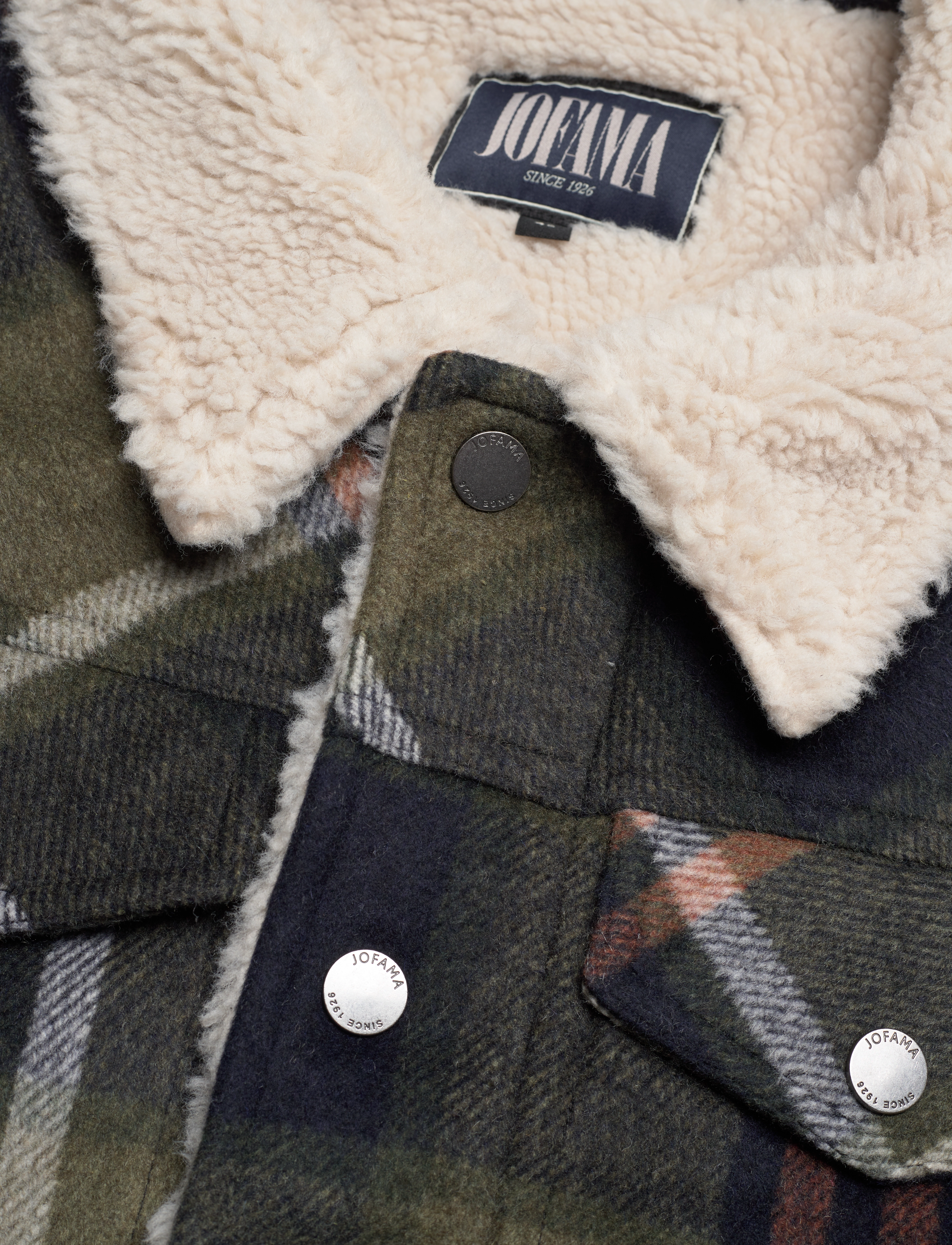 Jofama - Harvey Wool Trucker Jacket - ytterkläder - black/green - 2