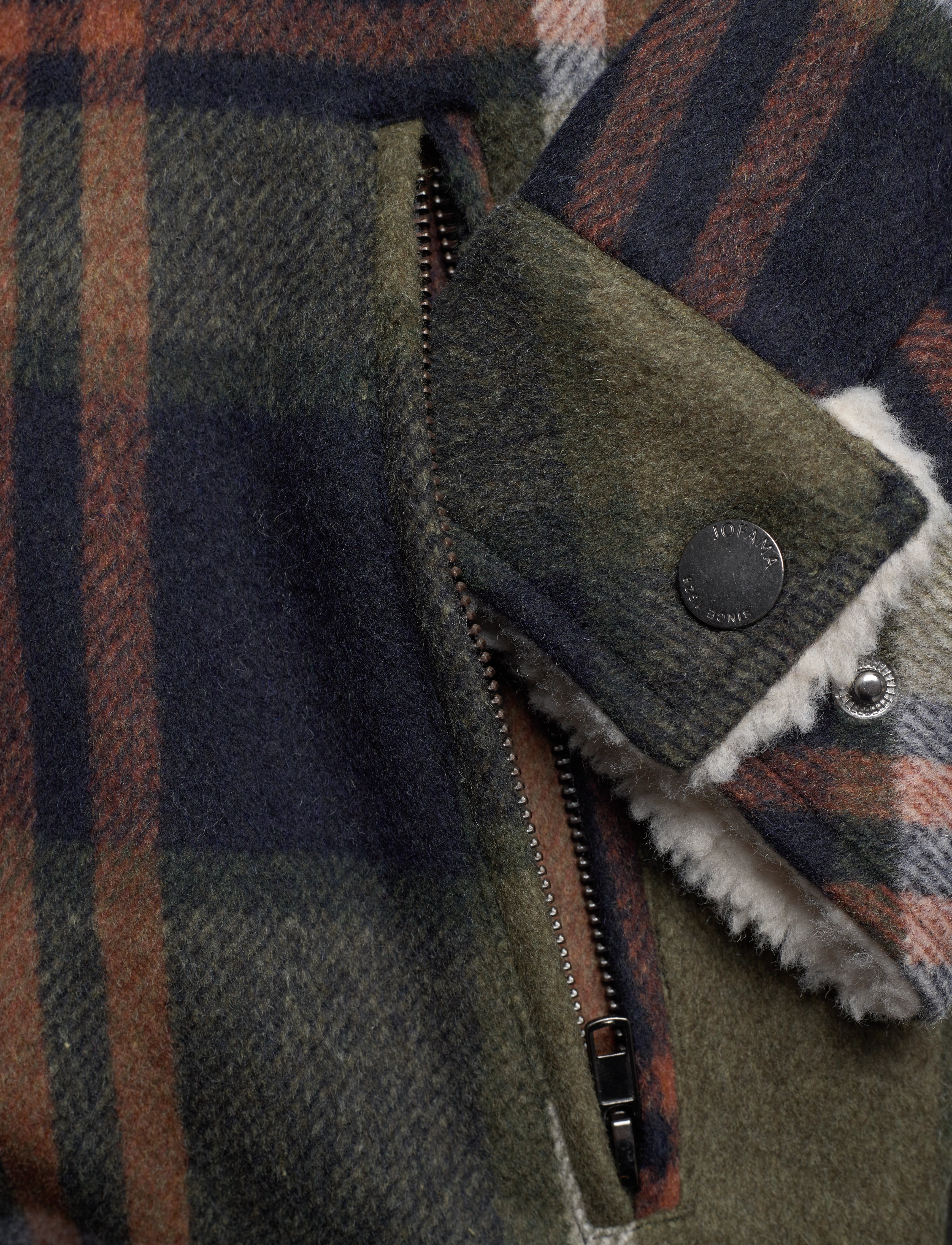 Jofama - Harvey Wool Trucker Jacket - jacken & mäntel - black/green - 3