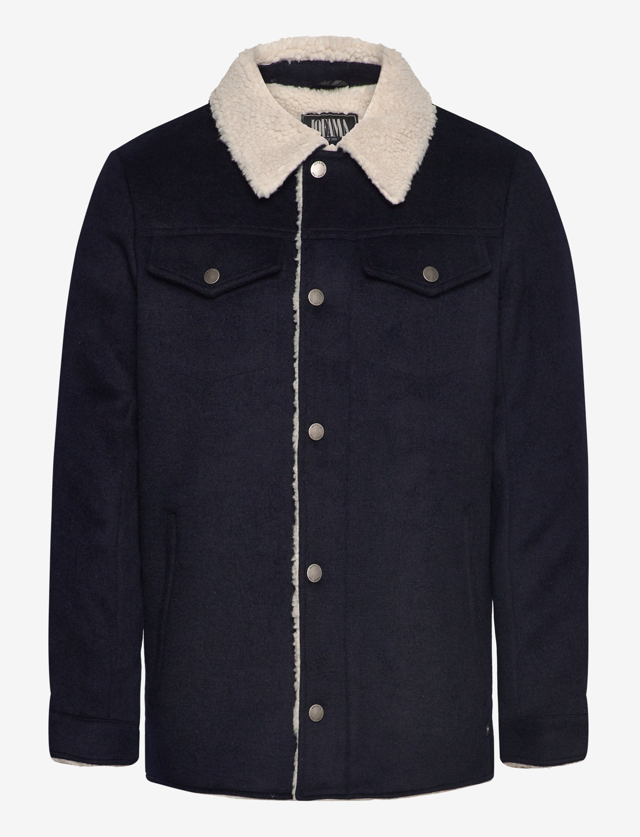 Jofama - Harvey Wool Trucker Jacket - efterårsjakker - navy - 0