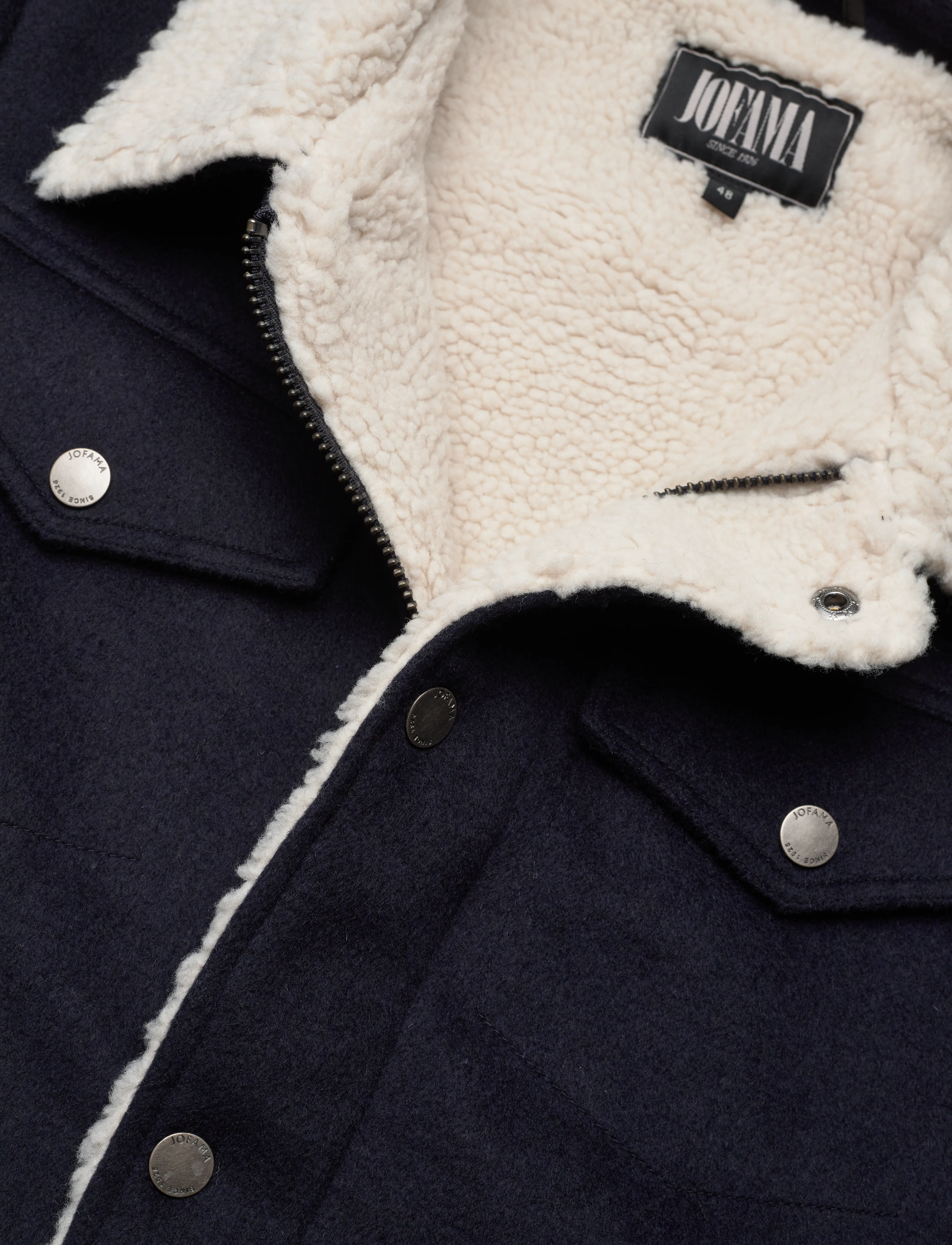 Jofama - Harvey Wool Trucker Jacket - joped - navy - 2