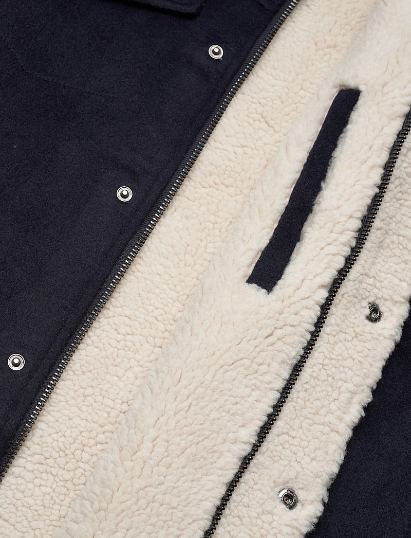 Jofama - Harvey Wool Trucker Jacket - vinterjakker - navy - 4