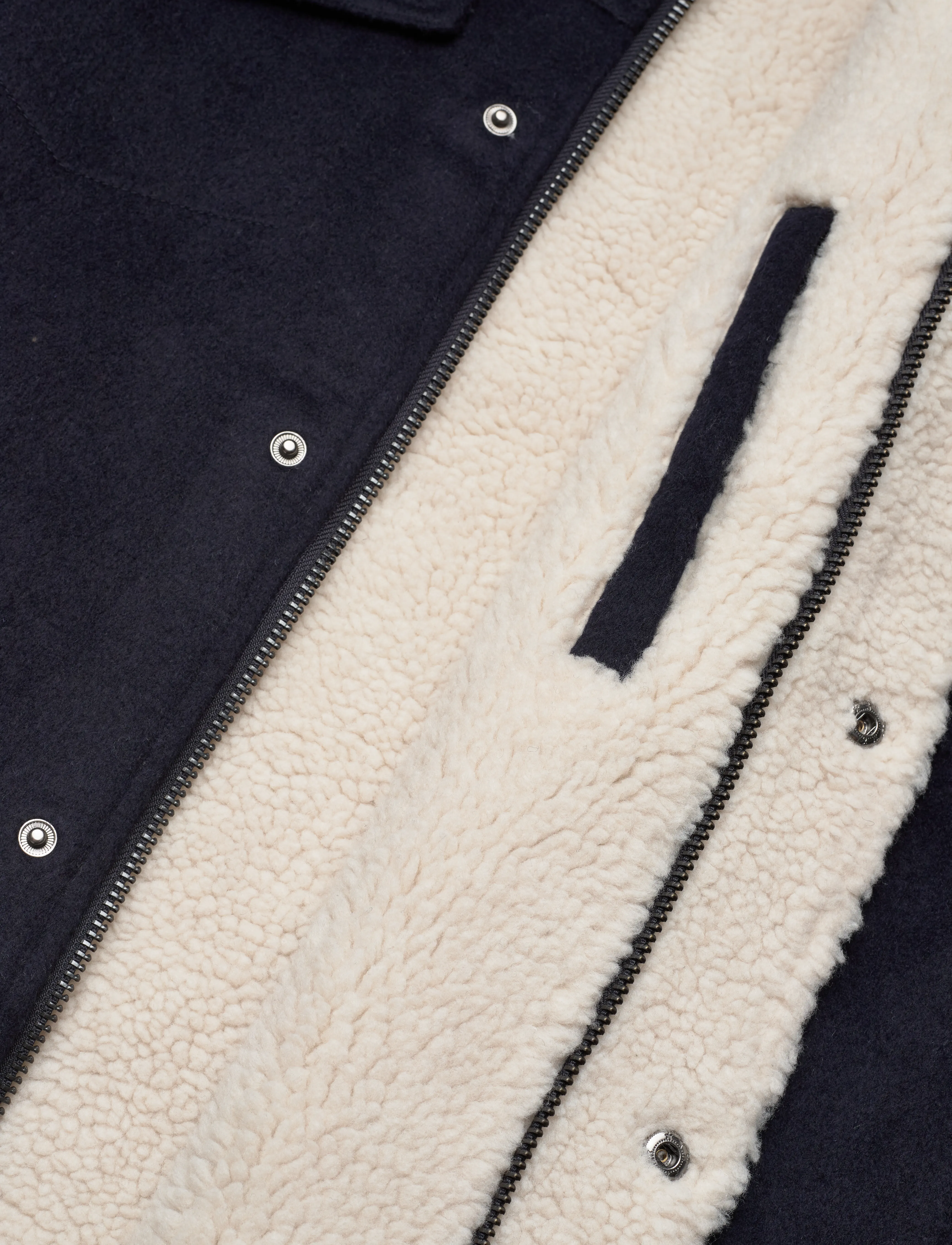 Jofama - Harvey Wool Trucker Jacket - overtøj - navy - 4