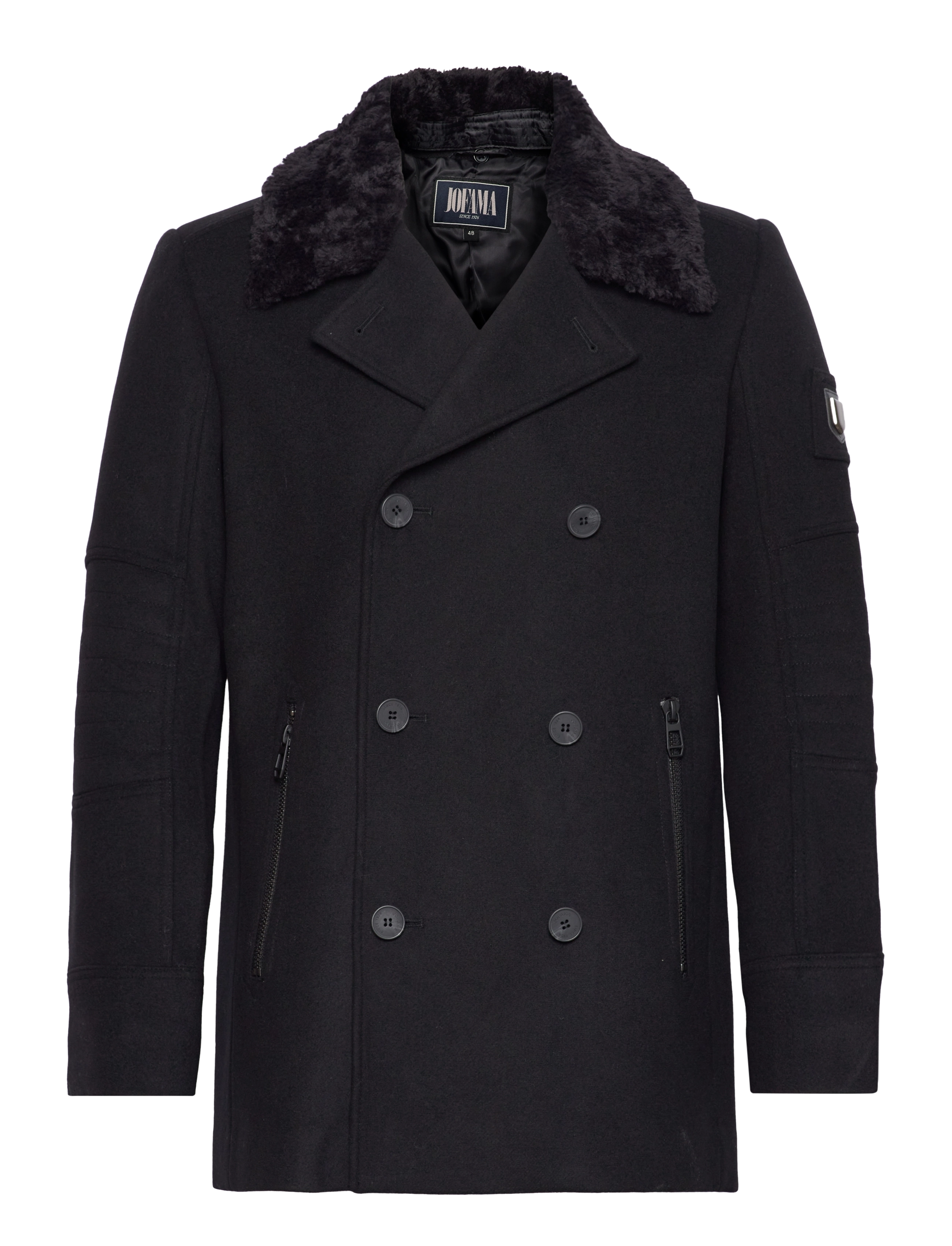JOFAMA Archie Wolle Field Mantel Schwarz - 54 - Herren