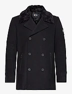 Archie Wool Field Coat - BLACK