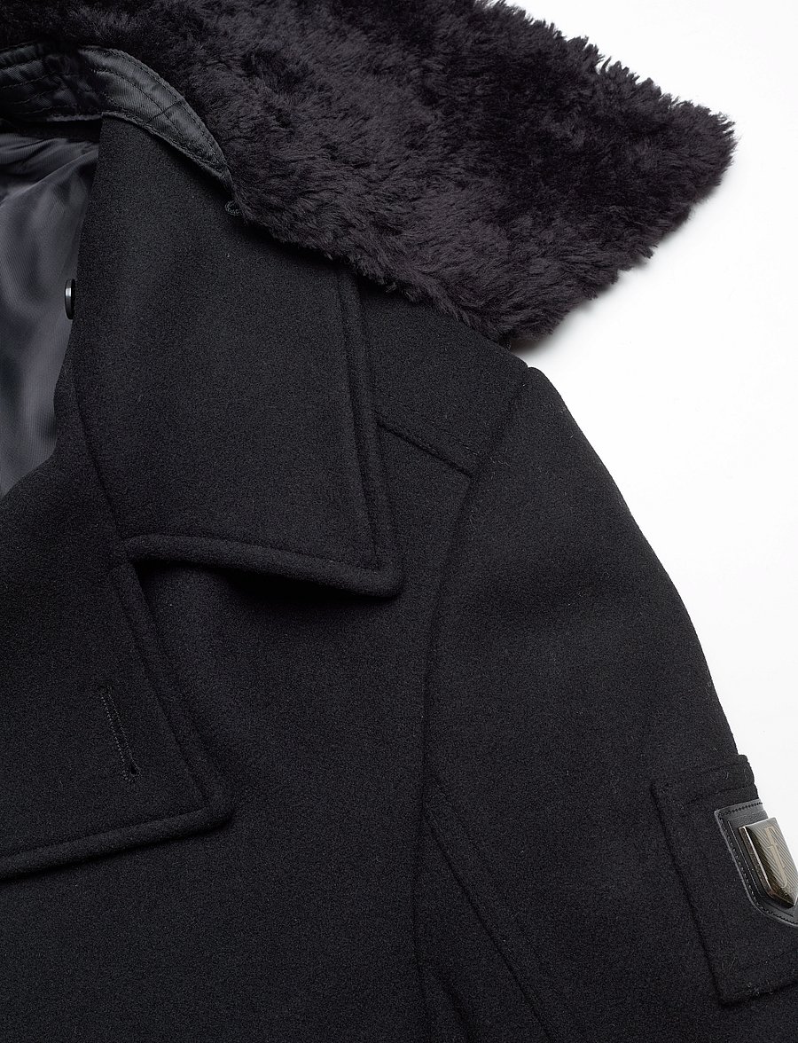 Jofama - Archie Wool Field Coat - jackor - black - 5
