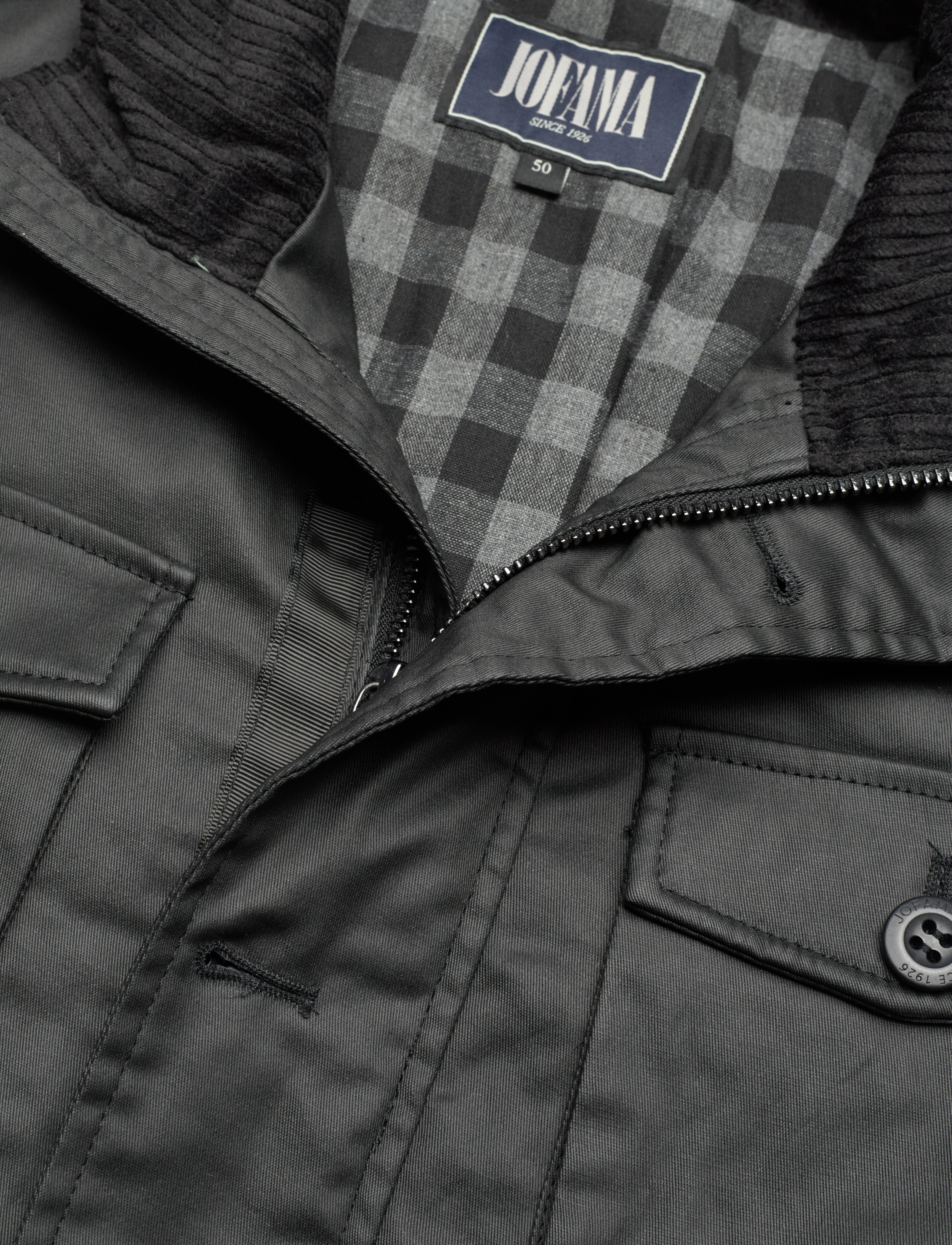 Jofama - Arthur Canvas Field Jacket - forårsjakker - black - 2