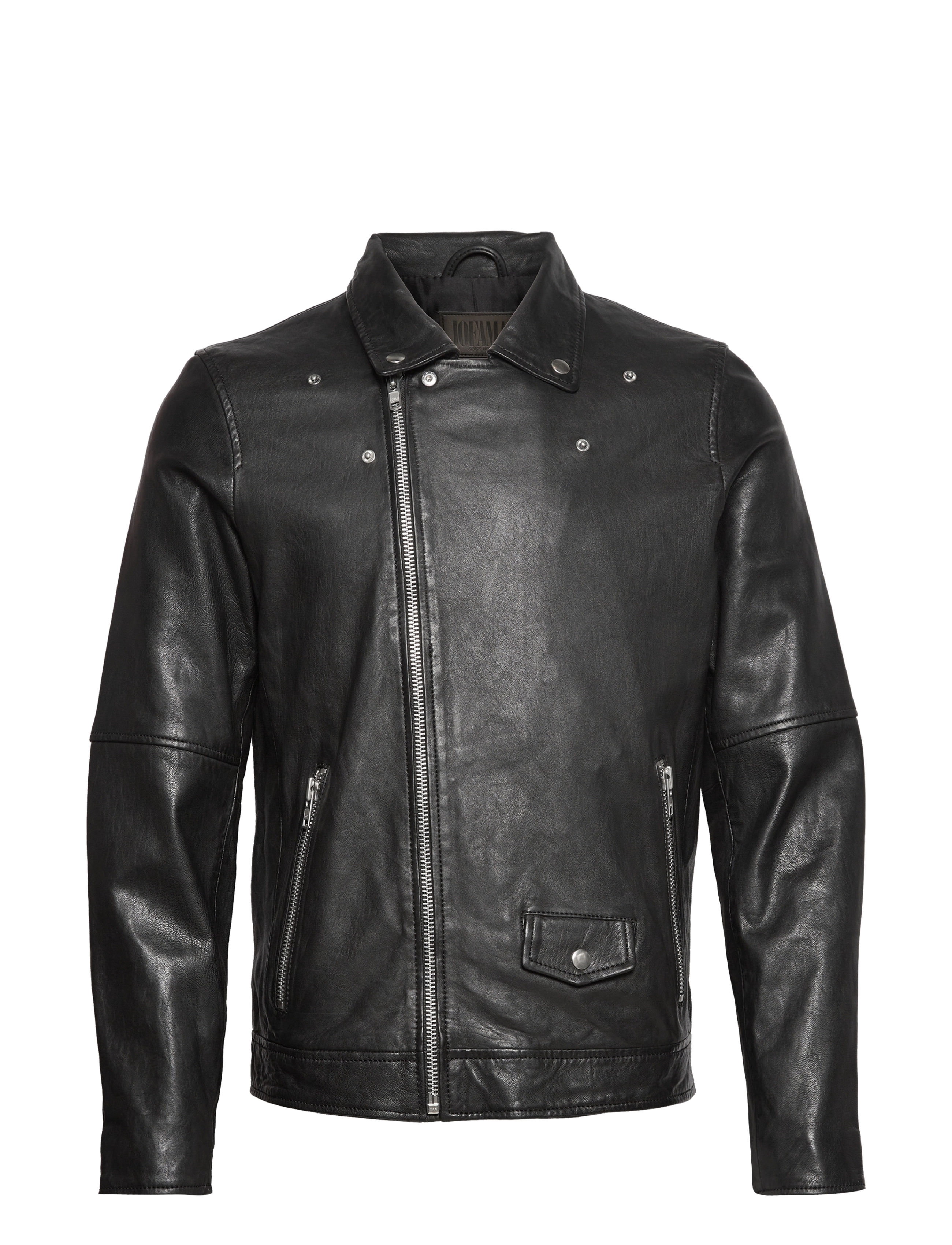Dylan Leather Biker - BLACK