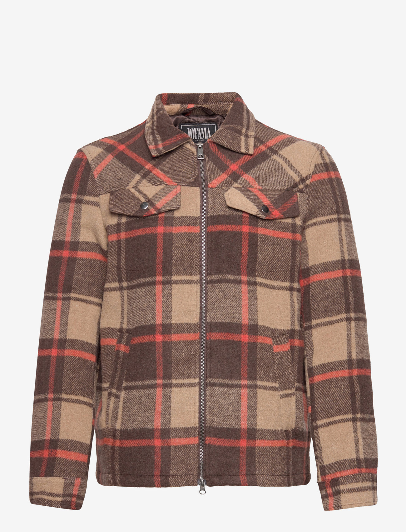 Jofama - Paul Checked Shirt - höstkläder - brown - 0