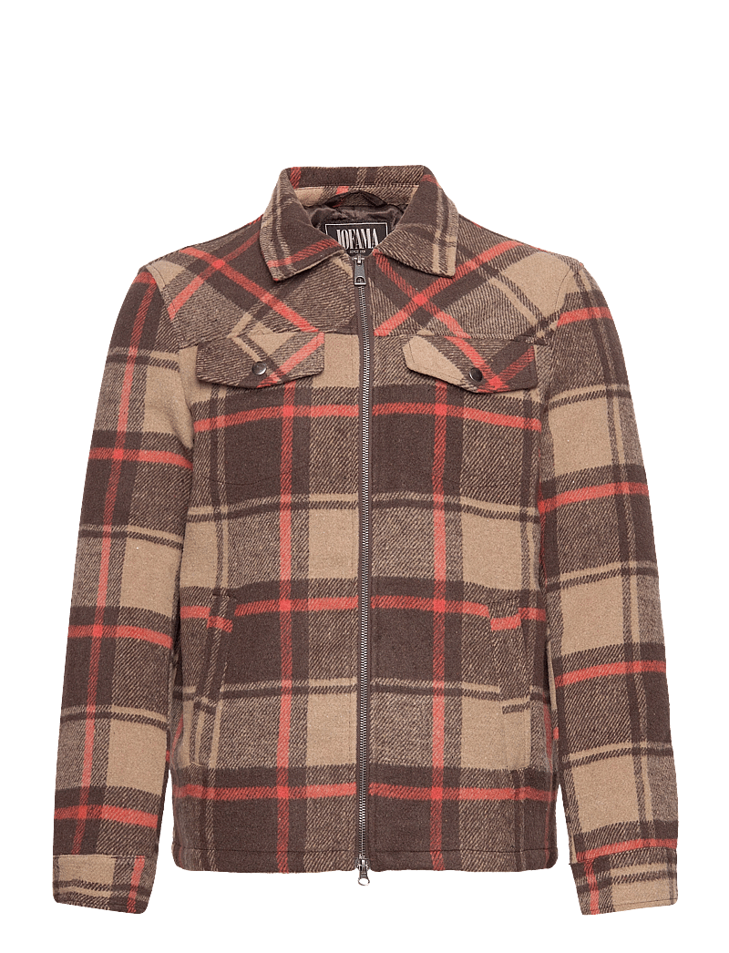 Jofama - Paul Checked Shirt - mallistot - brown - 0