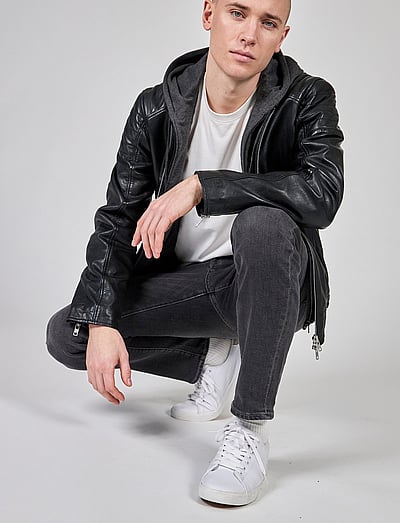 Tom Hooded Racer - LæDerjakker
