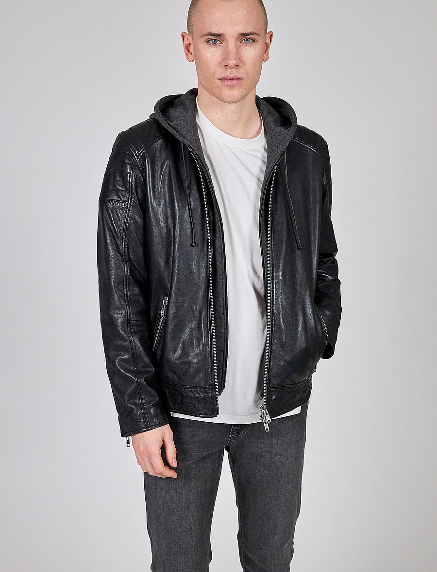 Jofama - Tom Hooded Racer - herbstjacken - black - 3