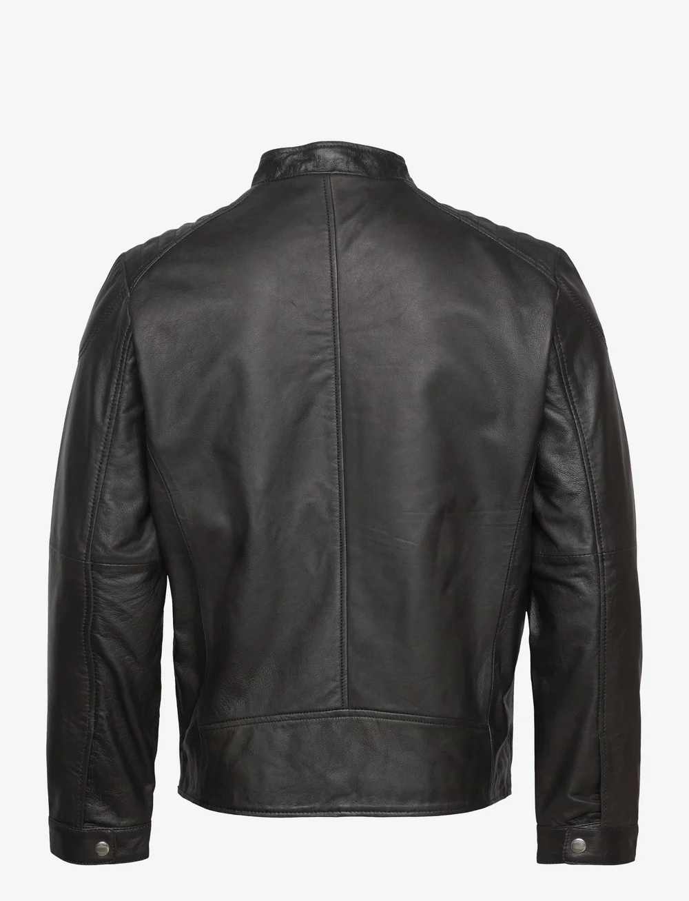 Jofama - Adam Zipped Leather Jacket - efterårsjakker - black - 2