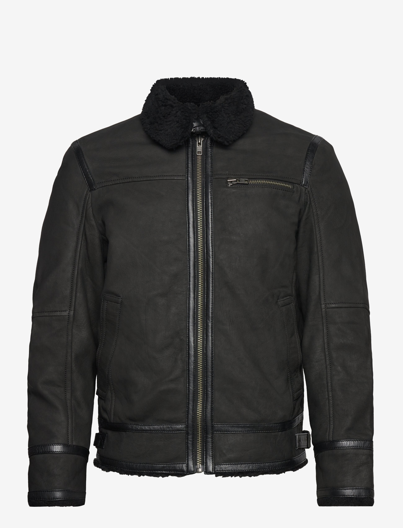 Jofama - Edgar Nubuck Shearling Jacket - black - 1