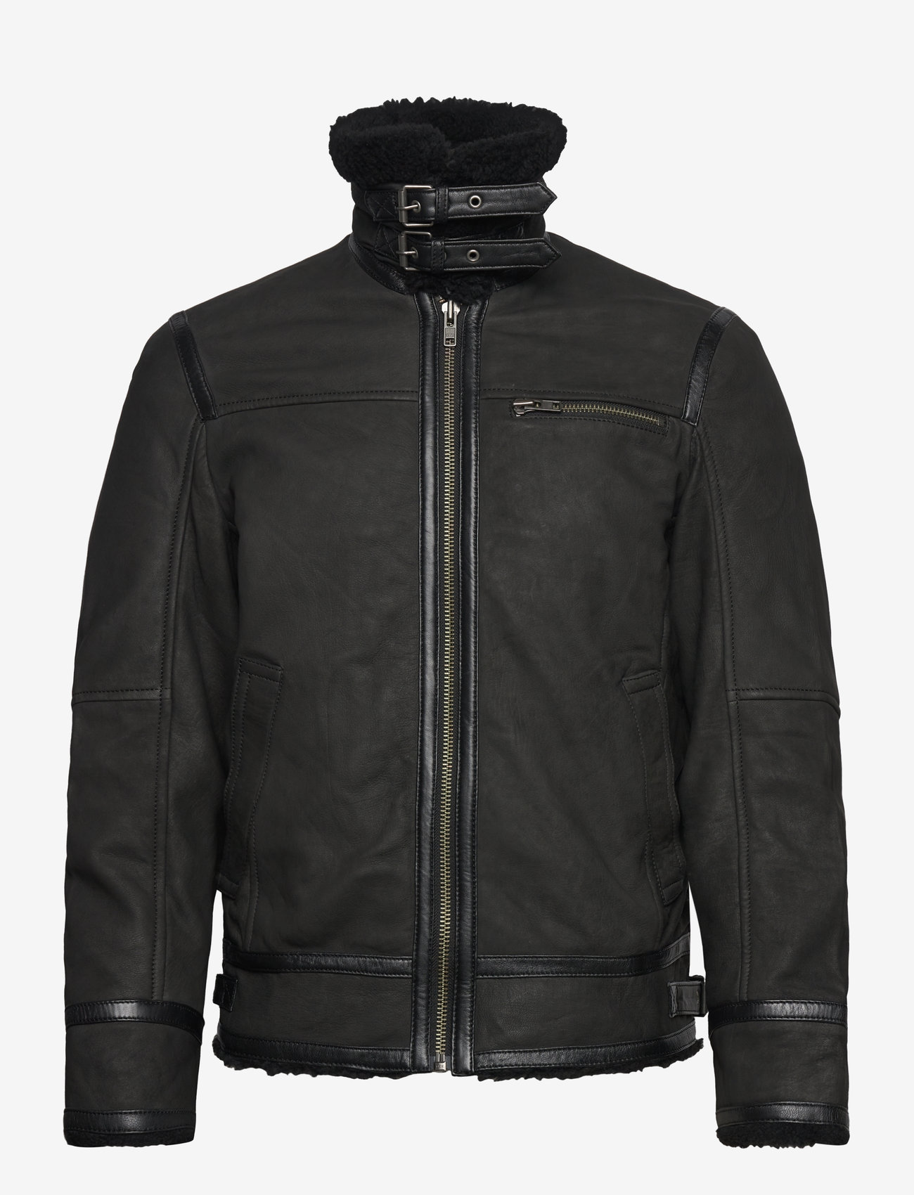 Jofama - Edgar Nubuck Shearling Jacket - black - 2