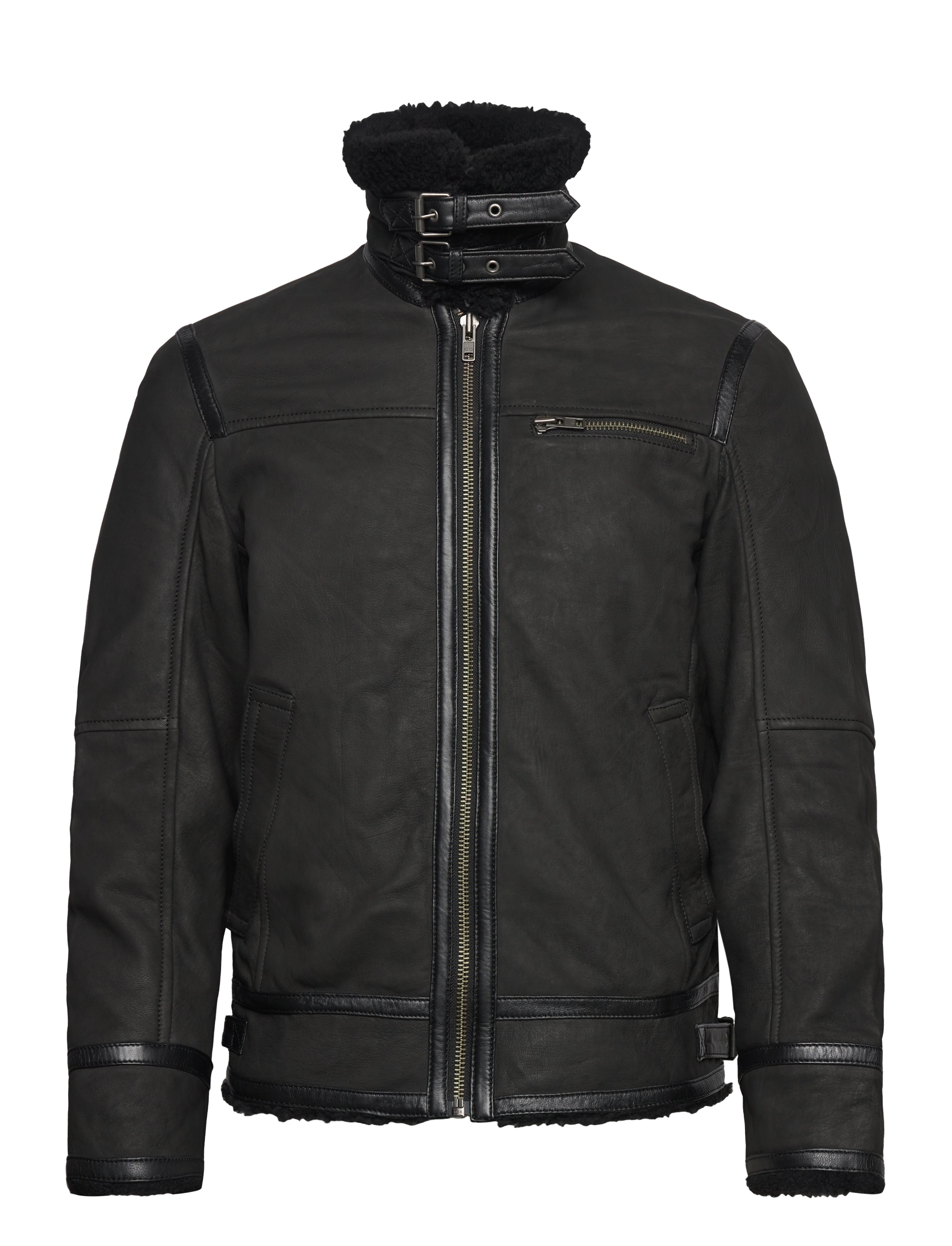 Jofama - Edgar Nubuck Shearling Jacket - black - 2